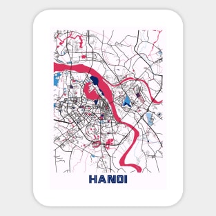 Hanoi - Vietnam MilkTea City Map Sticker